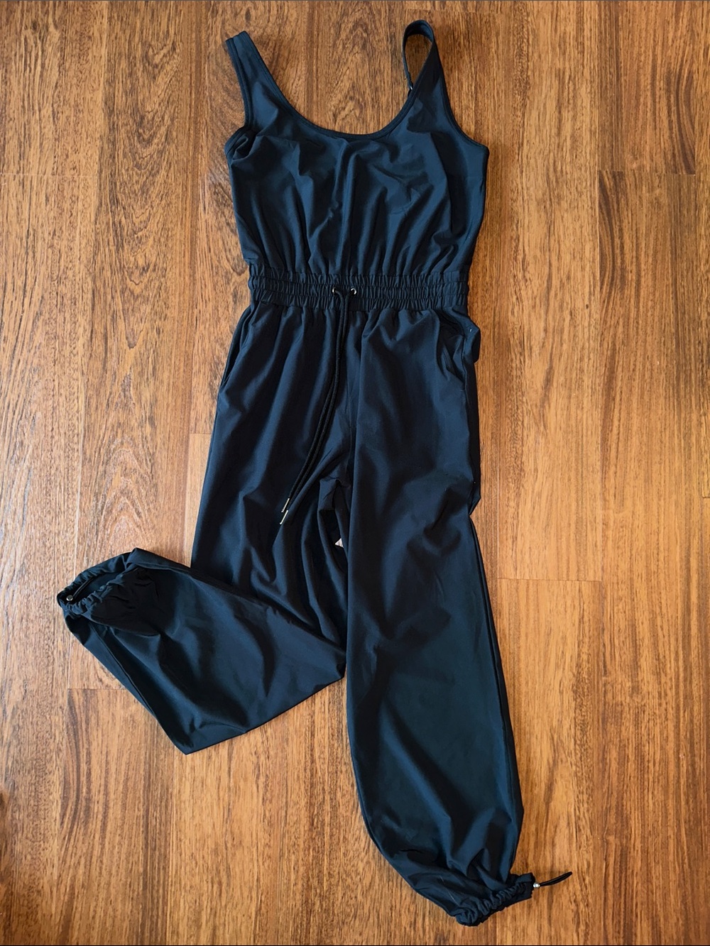 Abercrombie & Fitch Black Sleeveless Jumpsuit with Pockets